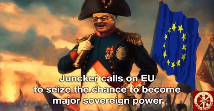 Juncker calls on EU to seize the chance to become major sovereign power.