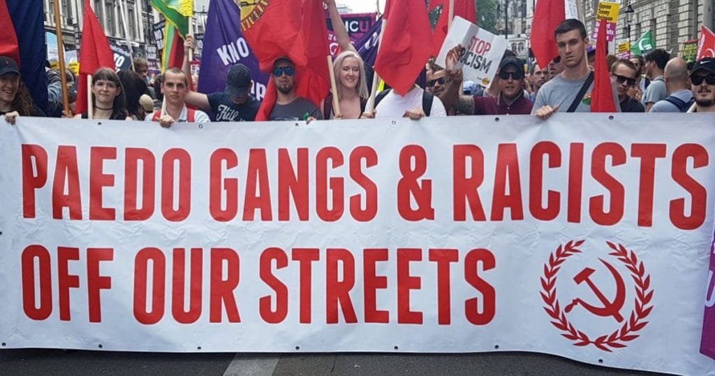Anti-fascists oppose paedophilia