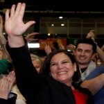Sinn-Fein-leader-Mary-Lou-McDonald-reacts-after-the-announcement-of-early-voting-results-in-a-counting-center-in-Dublin-on-Sunday. (1)