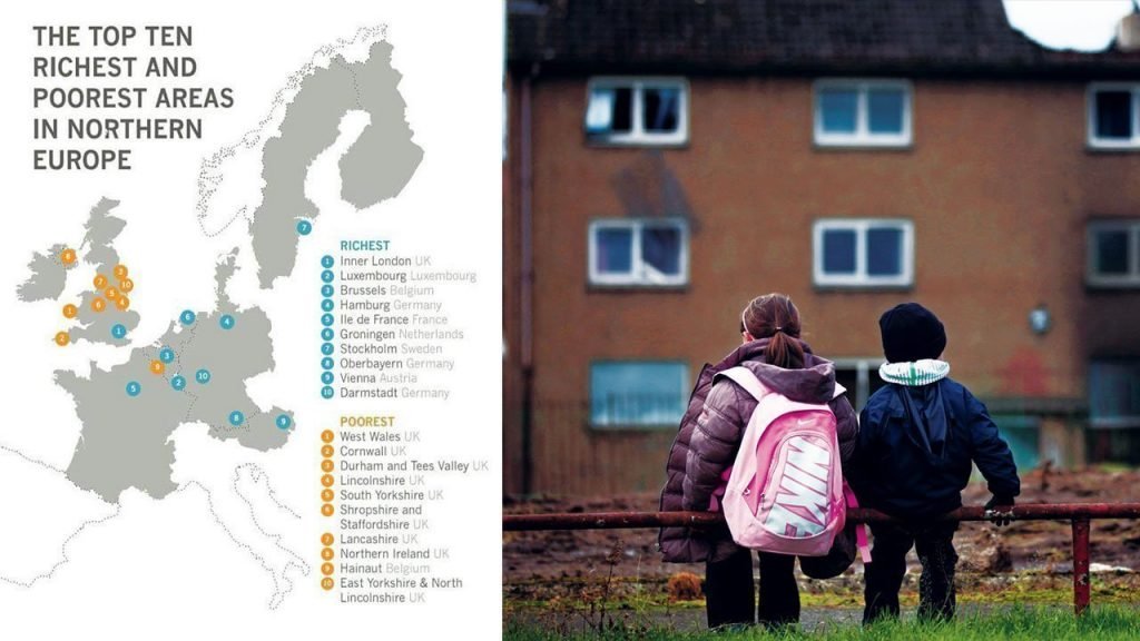 Top ten poorest areas in northen europe