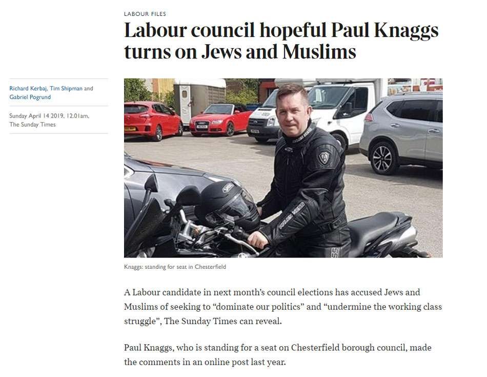 Labour council hopeful Paul Knaggs