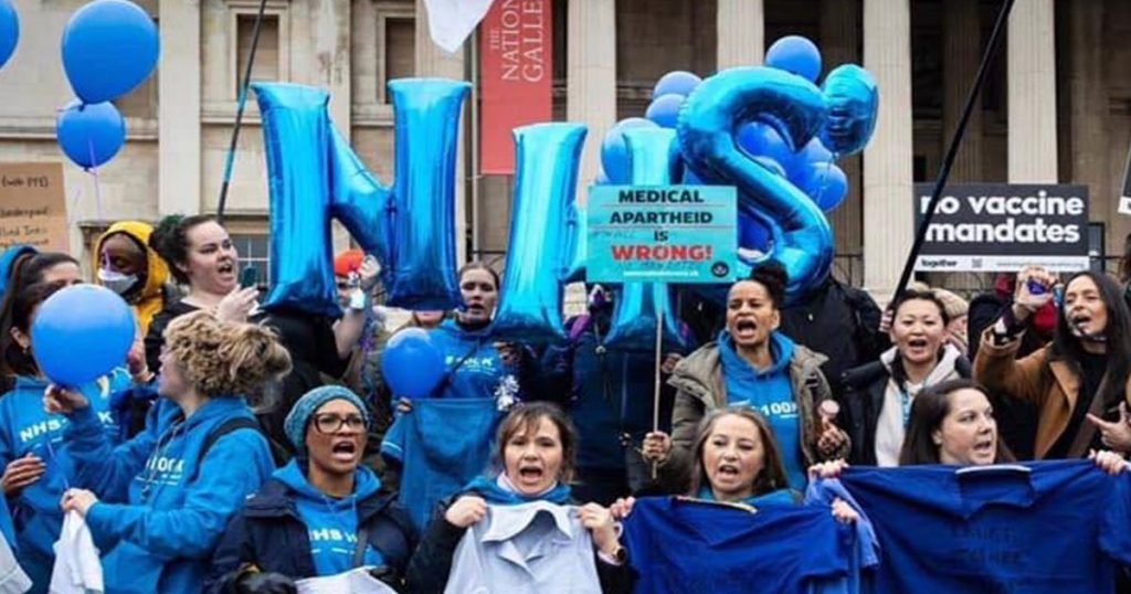 NHS100K protest