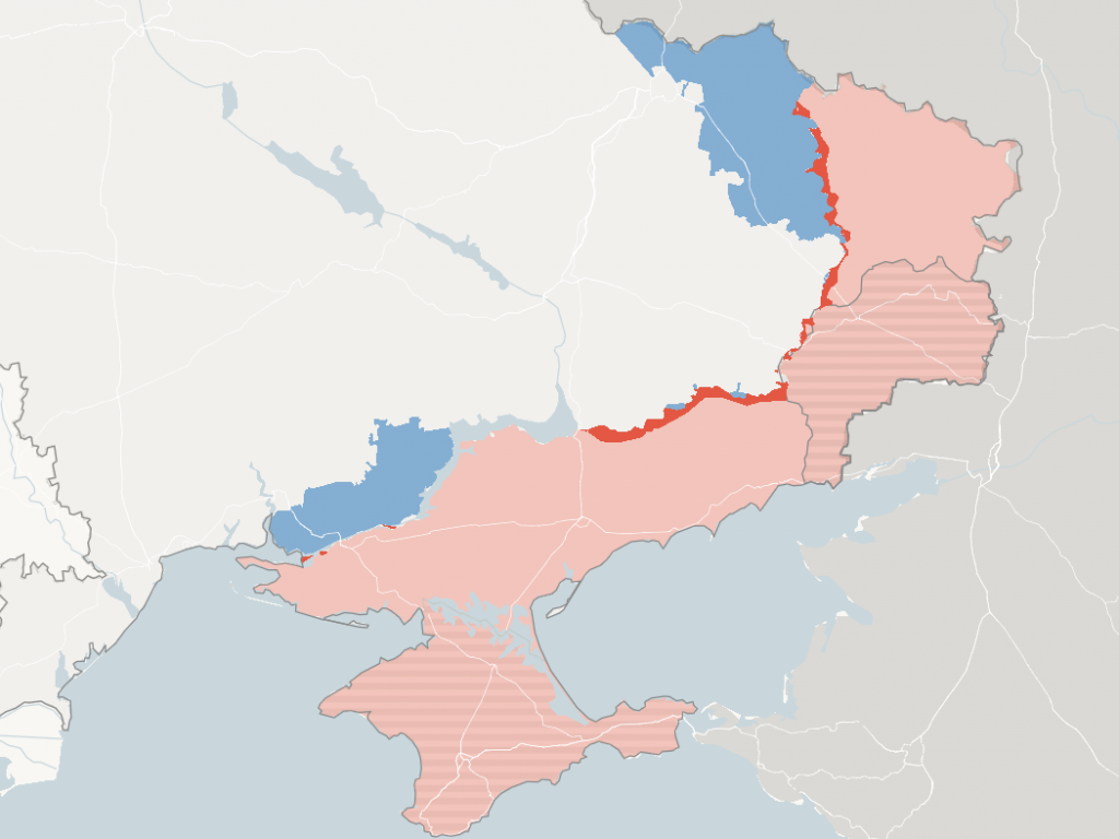 Areas of control in Ukraine
