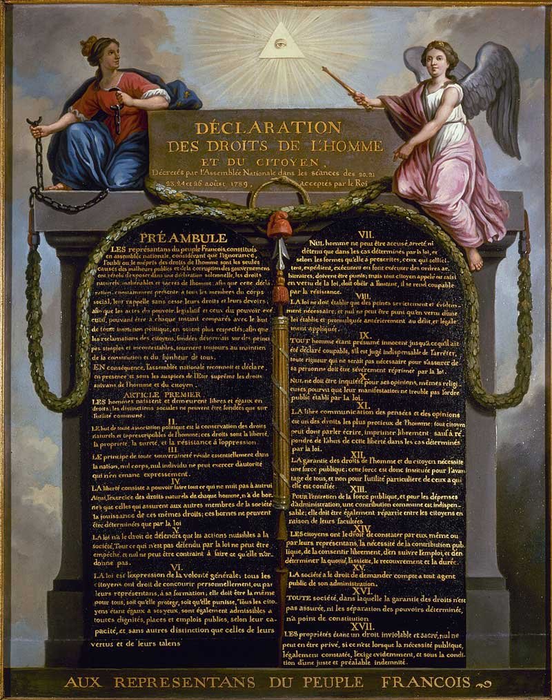 Declaration of the Rights of Man and of the Citizen in 1789