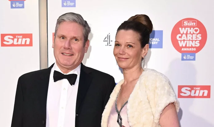Keir Starmer, with his wife Victoria