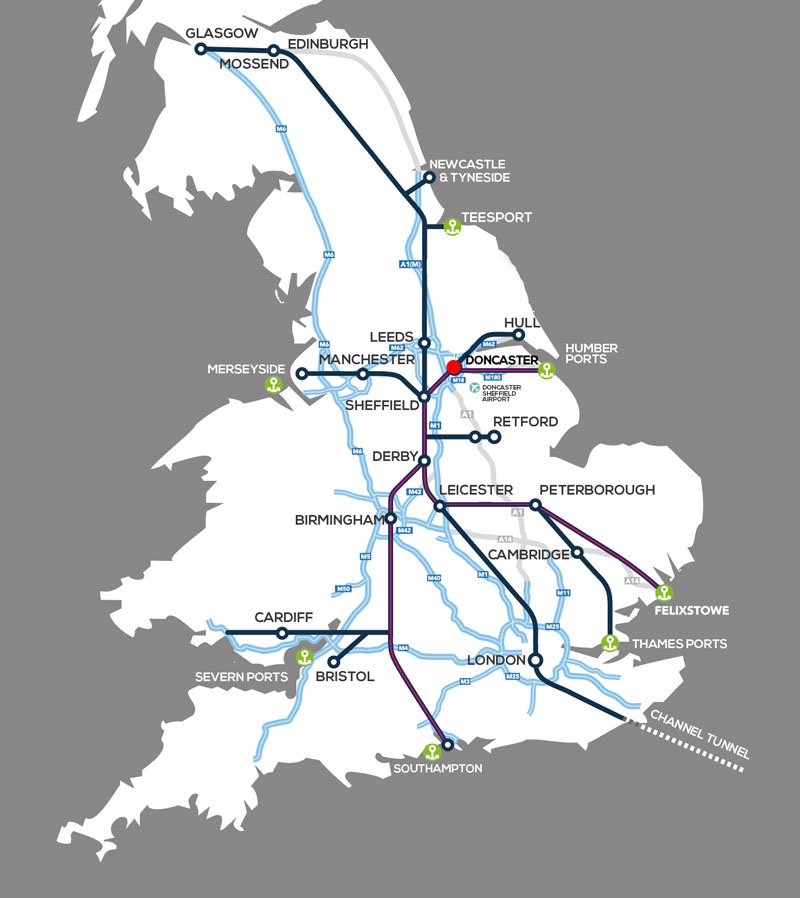 doncaster Rail UK Map