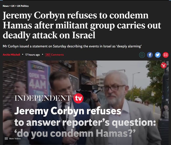 Jeremy Corbyn refuses to condemn Hamas after militant group carries o www.independent.co