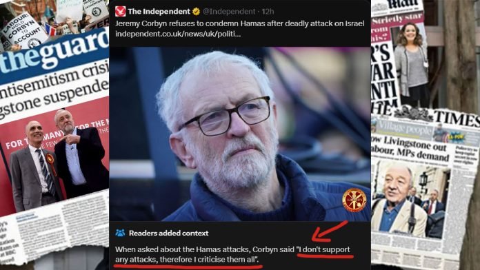 “I don’t support any attacks, therefore I criticise them all,” Corbyn declared, clarifying his position.