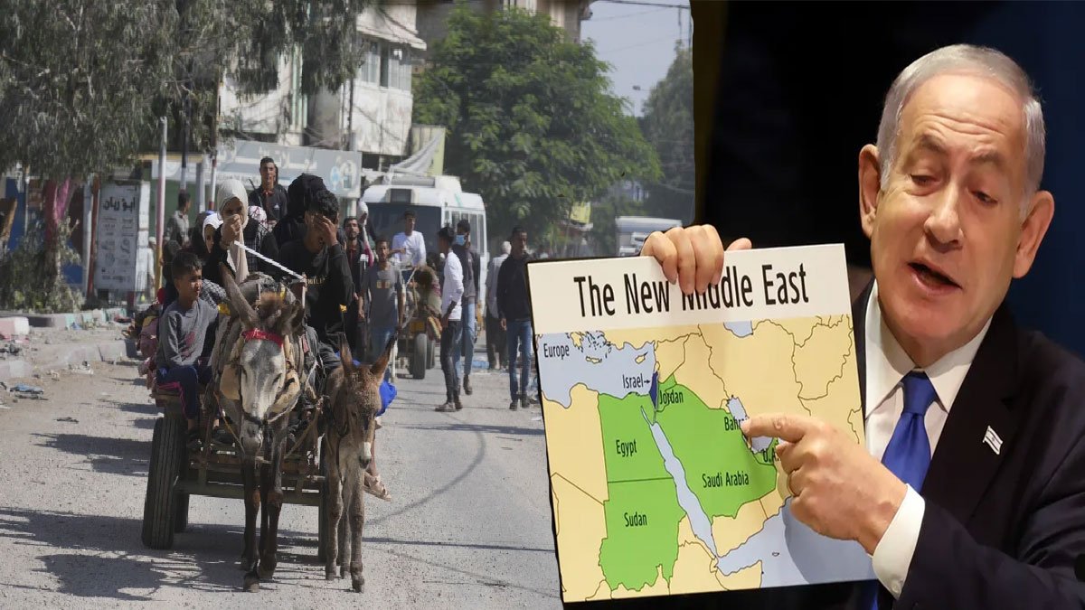 Netanyahu Shows Map of New Middle East%E2%80%94Without Palestine%E2%80%94to UN General Assembly