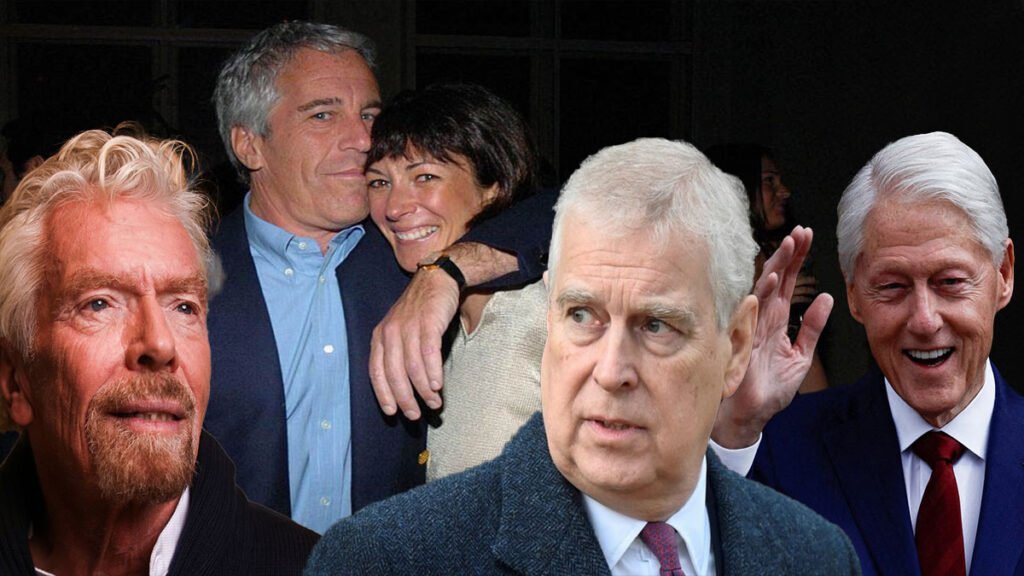 Prince Andrew, Bill Clinton, and Sir Richard Branson