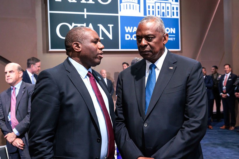 Lammy with U.S. Defense Secretary Lloyd Austin at the NATO 1