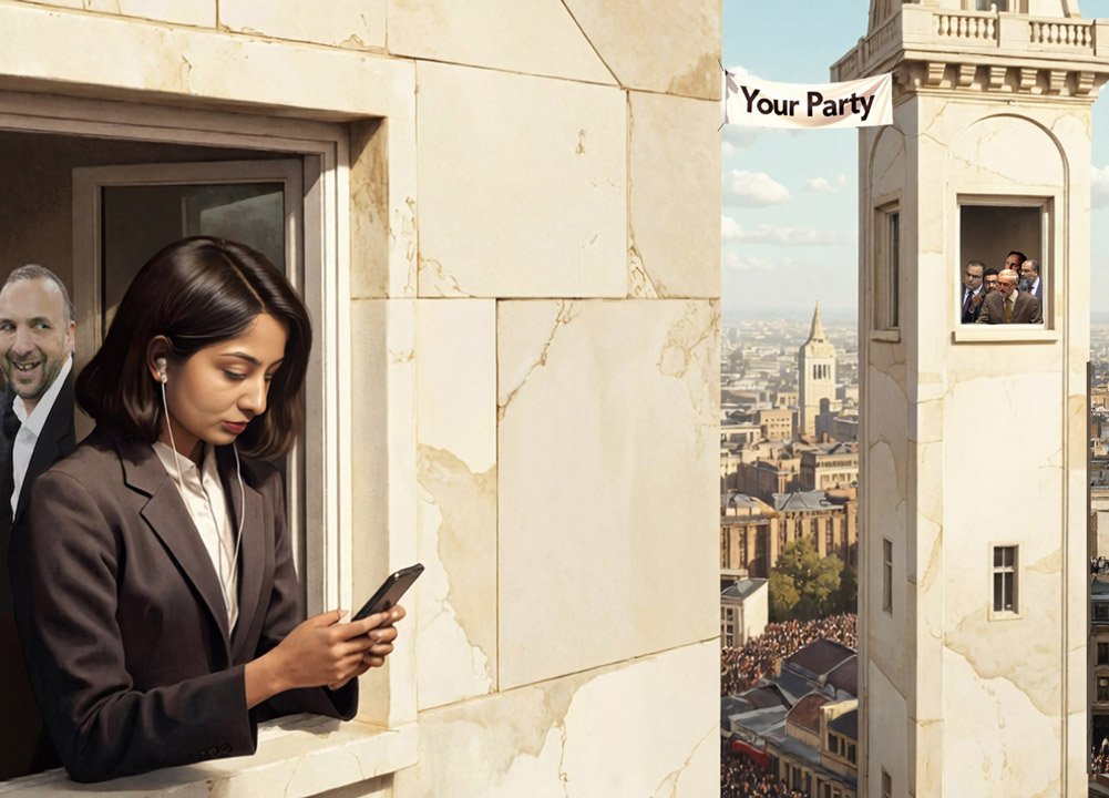 Jeremy Corbyn and Zarah Sultana in their ivory towers

